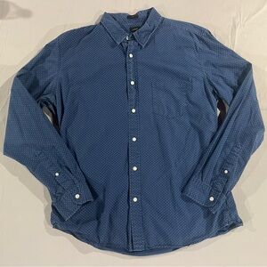 J. Crew Men's Blue Button-Up Shirt size XL